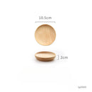 Axyaa Solid Wood Round Tea Plate for Desserts, Fruits, and Snacks