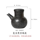 Axyaa Ceramic Oil Jar with Lid for Kitchen, Small Oil Bottle for Soy Sauce & Vinegar