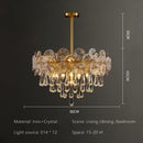Axyaa Luxury Light Crystal Chandelier – Modern Minimalist Elegant Living Room Fixture