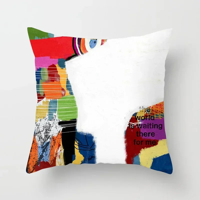 Nordic Abstract Velvet Pillow Cover by Axyaa - Simple & Chic
