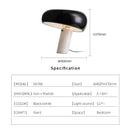 Axyaa Mushroom Style Glass Body Table Lamp Luxury Design for Bedroom and Living Room