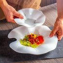Axyaa Porcelain Fusion Soup Plate Irregular Shape Ceramic Tableware
