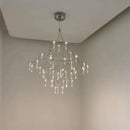 Axyaa Luxury Crystal Chandelier for High Floors with Starlight LED Lighting