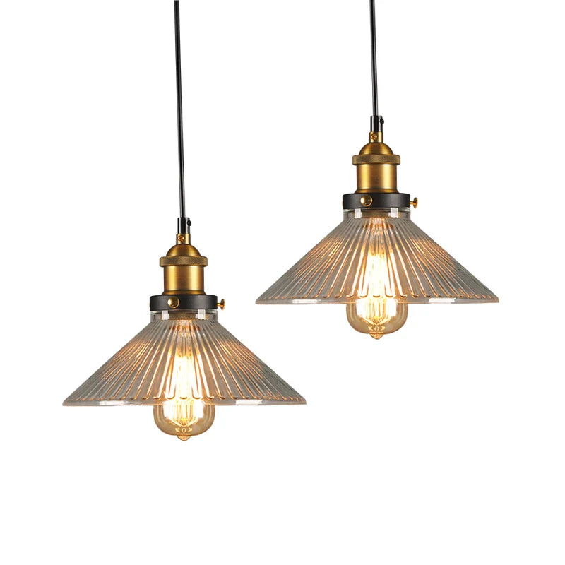 Axyaa Retro Loft Glass Pendant Light Industrial Lamp Vintage Style