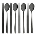 Axyaa Rainbow Stainless Steel Dinner Set - 8/10Pcs Luxury Cutlery & Tableware