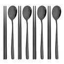 Axyaa Rainbow Stainless Steel Dinner Set - 8/10Pcs Luxury Cutlery & Tableware