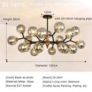Axyaa Glass Magic Bean Chandelier LED Pendant Lights