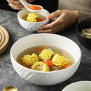 Axyaa Stone Patterned Large Capacity Ceramic Soup Bowl
