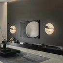 Axyaa Round Stone Wall Light 30cm LED Sconce for Hotel Parlor Bedroom