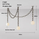 Axyaa Glass Bubble LED Pendant Light: Retro Wabi Sabi Style Necklace Lamp