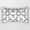 Axyaa Geometric Grey White Square Pillowcase for Home Decor and Living Room