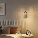 Axyaa Vintage Stripe Glass Pendant Lamps LED E27 Sconces Smoke Gray Amber Glass
