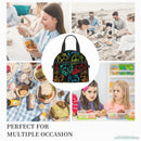 Compact Colorful Joystick Game Lunch Bag by Axyaa - Shoulder Strap, Reusable Lunch Box for School & Work