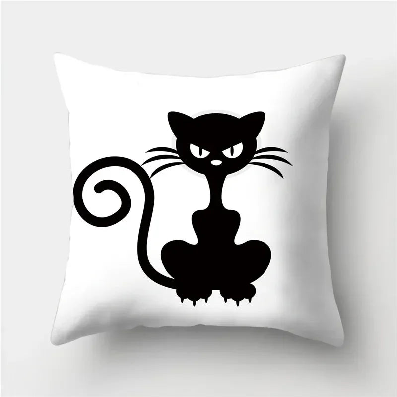 Cute Cat Cushion Cover 45x45cm - Axyaa Home Decor Pillowcases