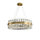 Axyaa Crystal Chandelier in Gold/Silver Finish for Living Room