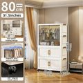 Axyaa Transparent Foldable Wardrobe - Large Capacity Bedroom Organizer