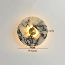 Axyaa Round Black Iron LED Wall Lamp with White Glass - Japan Style