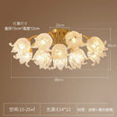 Axyaa Luxury Copper Ceiling Light Chandelier for Modern Living Room décor