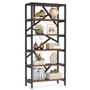 Axyaa 71" Industrial 5-Shelf Bookcase Display Rack for Living Room