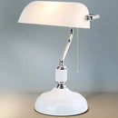 Axyaa European Antique Style Brass Desk Lamp Green Banker Reading Light