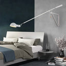 Axyaa Adjustable Swing Arm LED Wall Lamp for Bedroom, Living Room, and Study