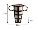Axyaa Ceramic Double Ear Vase: Home Decor, Flower Arrangement, Hydroponic Display