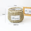 Axyaa Hand-woven Straw Flower Pots | Eco-Friendly Plant Fiber Baskets & Ornaments