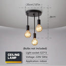 Axyaa Industrial E27 Pendant Light for Living Room Bedroom Kitchen Staircase