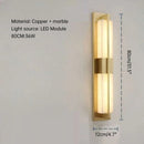 Axyaa Pure Copper Marble Wall Lamp for Bedroom, Staircase, and Outdoor Spaces