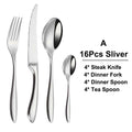 Axyaa Stainless Steel Cutlery Set | Mirror Finish Flatware Knife Fork Spoon Dining Set