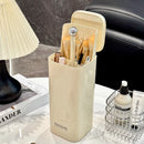 Axyaa Automatic Brushes Holder Rack: Dustproof Makeup Organizer for Lipstick and Eyebrow Pens