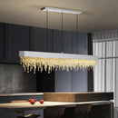 Axyaa Luxury Modern Crystal Chandelier Dining Room LED Hanging Light