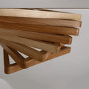 Axyaa Modern Solid Wood Triangle Chandelier LED Hanging Lamp for Home Decoration