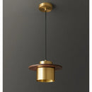 Axyaa Modern Copper LED Pendant Light for Living Dining Room - Hanging Lamp