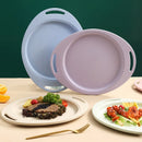 Axyaa Lilac Wheat Straw Dinner Plates Set - Eco Friendly Lightweight Tableware