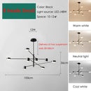 Axyaa Rotatable LED Chandelier in Gold/Black Finish for Home Decor