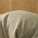 Axyaa Khaki Linen Tassel Cushion Cover - 45*45 - Soft Farmhouse Decor Pillow