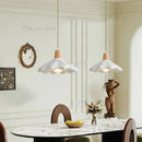 Axyaa French Cream Pendant Lights for Bedroom and Bar Decor - Minimalist Style
