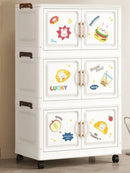 Axyaa 70cm Cartoon Foldable Storage Box with Rolling Wheels, Organization Solution for Home