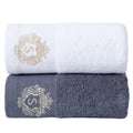 Axyaa 2pcs Towel Set: 35x75cm Face Hand Towels & 70x140cm Big Bath Shower Towel