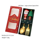 Axyaa Santa Christmas Cutlery Set: Large Doll Spoon and Fork Home Decor Gift