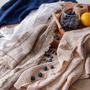 Axya Cotton Linen Tablecloth: Handmade, Western Style, Food Photography Background Cloth