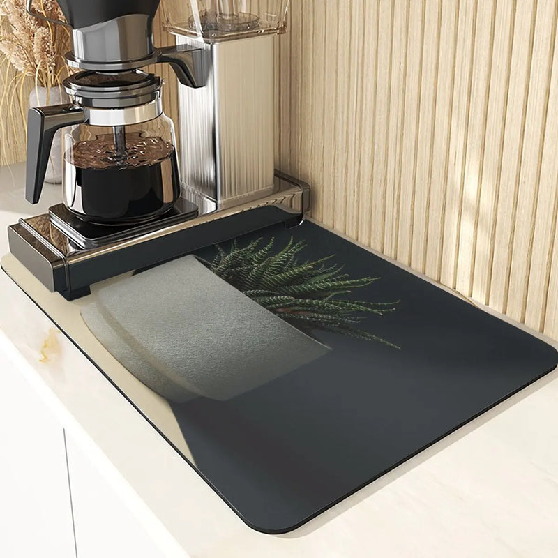 Axyaa Cactus Silicone Coasters Set for Kitchen Table - Absorbent Drying Mat