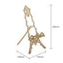 Axya Metal Plate Holder Display Rack Gold Easel Desktop Organizer