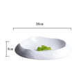 Axyaa Irregular Shape Ceramic Plate for Pasta, Steak, Sushi, Desserts, and Snacks