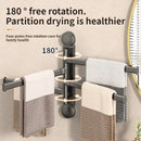 Axyaa Rotating Towel Rack & Multi-Bar Hanger Shelf for Bathroom and Kitchen