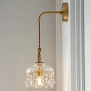Luxury Brass Crystal Wall Lamp LED by Axyaa - Elegant Home Decor Lighting