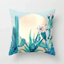 Axyaa Plant Pattern Pillowcase 45*45cm for Home Office Decor