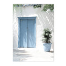 Axyaa Santorini Ocean Seascape Canvas Wall Art Painting Print for Living Room Decor