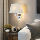 Axyaa LED Wall Light: Nordic Fabric Decorative Light with Rotary Switch, Minimalist Design